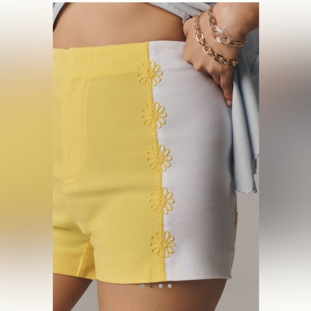 NWT Maeve Surf City Linen Blend Embellished Shorts | US 0 / UK 4 - Picture 2 of 13